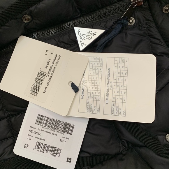 Moncler | Jackets & Coats | Nwt Moncler Hermine Size Black Down ...